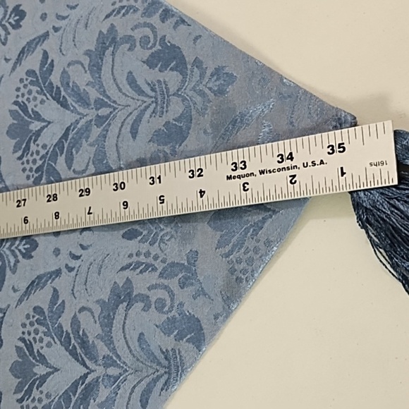 Charming Easter Scape Bunny Figurine & Blue Table Runner 70" L X 13" W - Picture 7 of 16